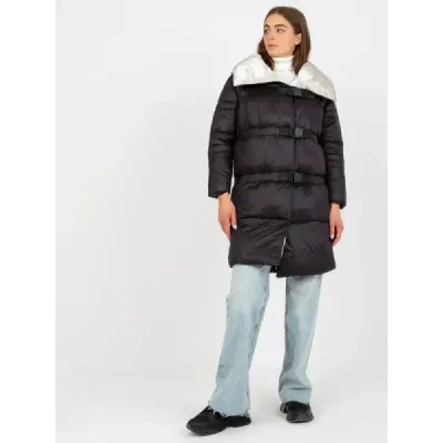 Dámská zimní bunda s odepinatelnými rukávy MODA8139 černá