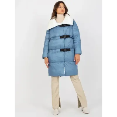 Dámská zimní bunda s odepinatelnými rukávy MODA8139 modrá