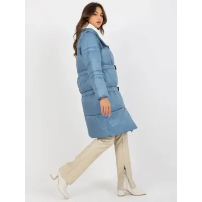 Dámská zimní bunda s odepinatelnými rukávy MODA8139 modrá