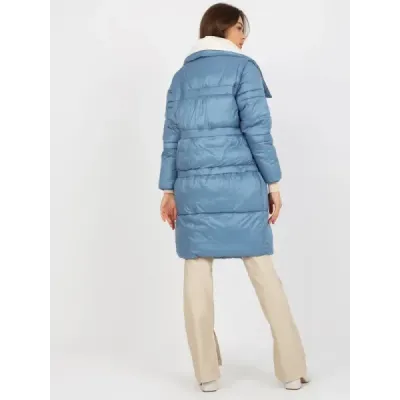 Dámská zimní bunda s odepinatelnými rukávy MODA8139 modrá