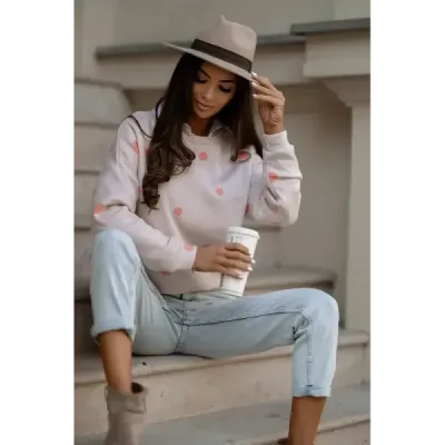 Bavlněná dámská halenka MODA784 pomerančová