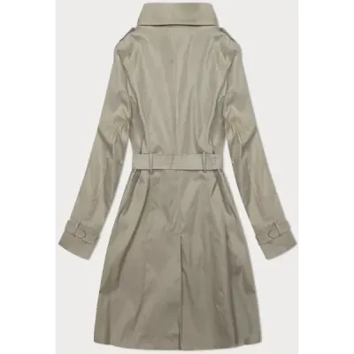 Klasický dámský kabát MODA2696BIG tmavě béžový