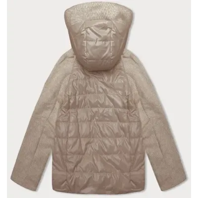 Krátká volná dámská bunda MODA3962 camel