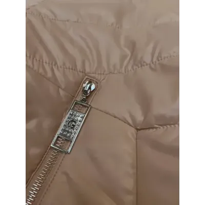 Krátká volná dámská bunda MODA3962 camel
