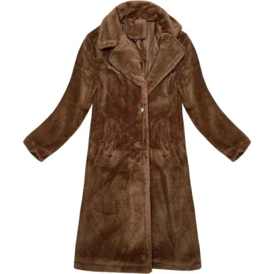 Dámský kabát MODA8157 hnědý