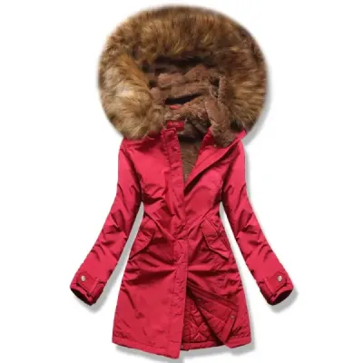 Dámská zimní bunda MODA1309 červená