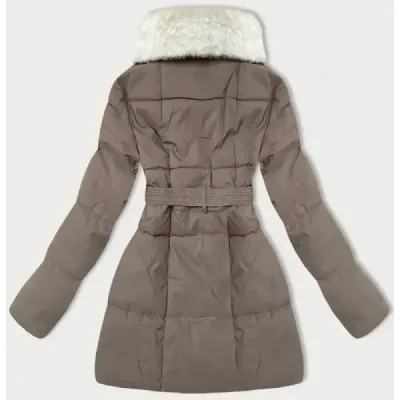 Dámská bunda s kožíškem MODA9165 béžová Dámská bunda s kožíškem MODA9165 béžová