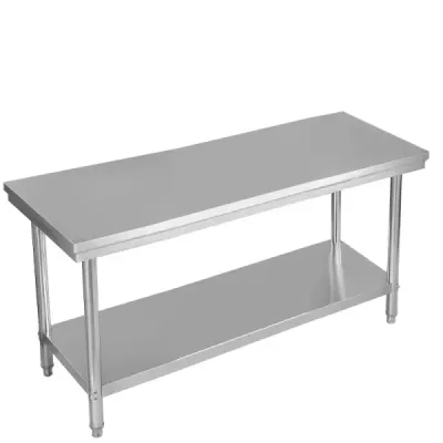 Nerezový kuchyňský stůl pracovní stůl gastro stůl nerezový stůl 122x61x90cm