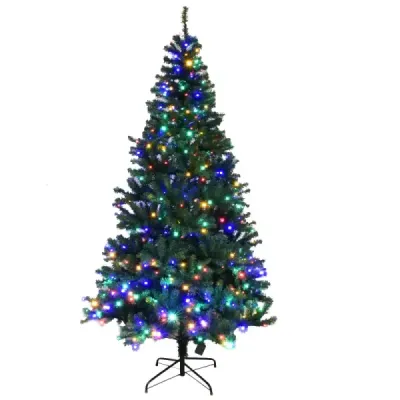 Vánoční stromek Umělý vánoční stromek s LED pohádkovými světýlky Vánoční stromek osvětlený 210cm