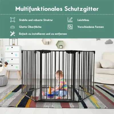 Černá/bílá železná ohrádka pro psy - bílá