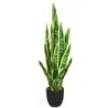 Umělá rostlina hada s pevným květináčem Umělá rostlina z agave pro domácnost a kancelář 90 cm žlutá