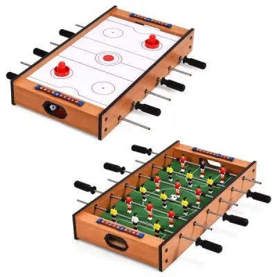 2 v 1 hrací stůl Multifunkční dřevěný hrací stůl Multi hrací stůl Stůl na vzdušný hokej a stolní fotbal