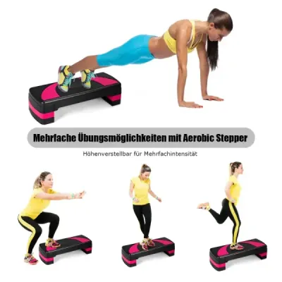 Aerobic Stepper Výškově nastavitelný stepper se 3 stupni Stepper o nosnosti 250 kg