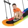 Hnízdo houpačka dětská houpačka na stromě s nastavitelným lanem 100-160 cm Barevná houpačka 123 x 45 cm