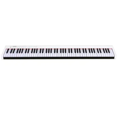 Digitální piano s 88 klávesami přenosná elektronická klávesnice 127 x 21,5 x 6,5 cm bílá + černá