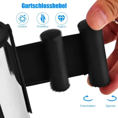 Sloupky 6 se zatahovacím popruhem Sloupky z nerezavějící oceli se stahovacími popruhy Stříbrná + černá