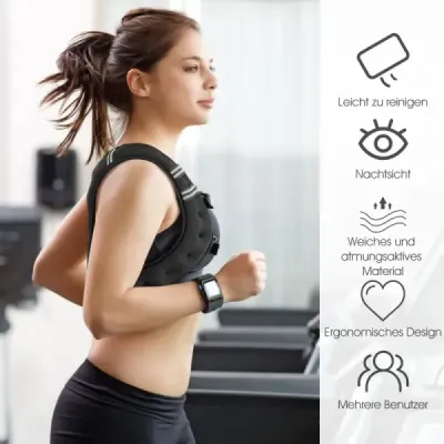 15KG zátěžová vesta Tréninková vesta s reflexními pásy a nastavitelným popruhem Fitness vesta