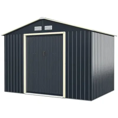 Zahradní kůlna Steel Multifunkční kůlna 277 x 202 x 191 cm Šedá
