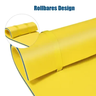 Vodní podložka plovoucí pěnová podložka XPE pěna 220 x 90 x 4 cm žlutá + modrá