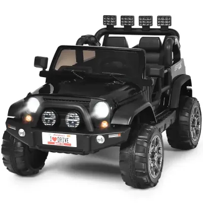 12V elektrické auto na baterie se 2 sedadly, 123 x 80 x 80 cm, černé