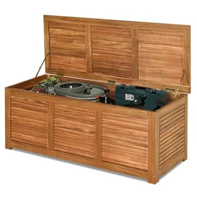 Zahradní box úložný box pro zahradu a dvůr z akátového dřeva 120x45x45cm