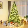 Vánoční stromek 225 cm umělý vánoční stromek se skládacím systémem 1346 hrotů PVC zelený