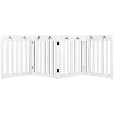 Zábrana Dog Guard Dřevěná sklápěcí schodišťová vrata vysoká 60 cm bílá