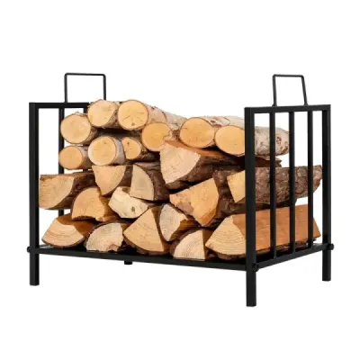 Stojan na palivové dříví kovový do 50 kg nosný stojan na palivové dříví stojan na palivové dříví 46 x 31 x 46 cm černý