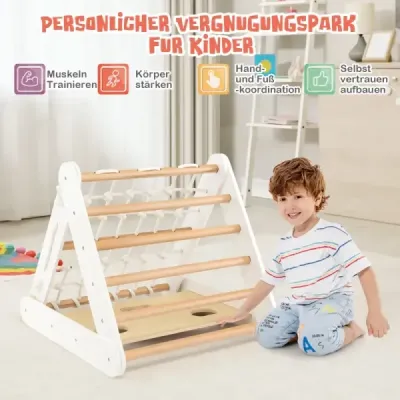Lezecká hračka pro batolata Trojúhelníková prolézačka 4 v 1 s rampou 62,5 x 64 x 57,5 ​​cm
