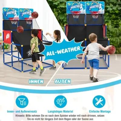Basketbalová arkáda pro děti Stojan na basketbal se 2 koši 90 x 90 x 140 cm