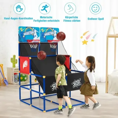 Basketbalová arkáda pro děti Stojan na basketbal se 2 koši 90 x 90 x 140 cm