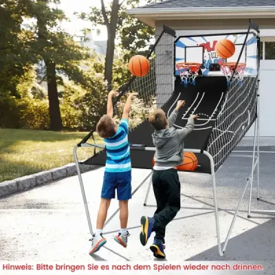 Basketbalový automat Skládací basketbalová arkádová hra se 2 koši Bílá