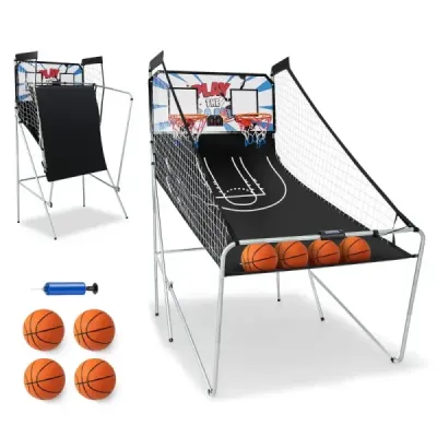 Basketbalový automat Skládací basketbalová arkádová hra se 2 koši Bílá