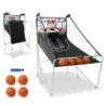 Basketbalový automat Skládací basketbalová arkádová hra se 2 koši Bílá