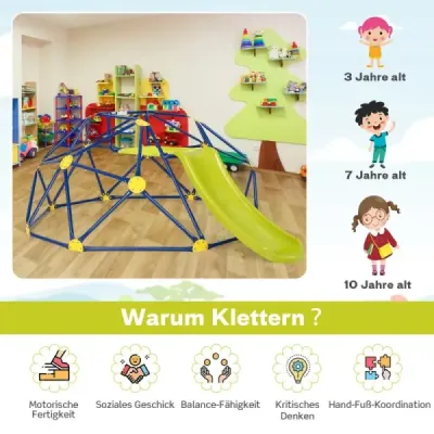 Lezecká kupole a skluzavka Lezecký rám ve tvaru kopule 241,5 x 183 x 91,5 cm Gleb