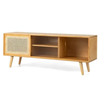 TV skříňka Moderní TV stojan pro televizory do 55 palců 120,5 x 31 x 45,5 cm Přírodní