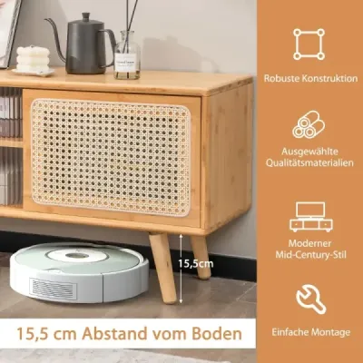 TV skříňka Moderní TV stojan pro televizory do 55 palců 120,5 x 31 x 45,5 cm Přírodní