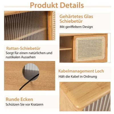 TV skříňka Moderní TV stojan pro televizory do 55 palců 120,5 x 31 x 45,5 cm Přírodní