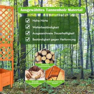 Zahradní box 180 cm vysoký s mřížkou oranžový