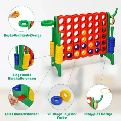 Velká sada zápalek 4 Jumbo Match 4 84 x 33 x 79 cm Červená + zelená