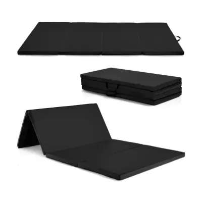 Gymnastická podložka s odnímatelným potahem z PU kůže 240 x 117 x 5 cm Fialová + růžová