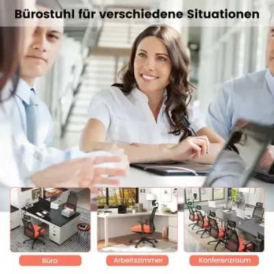 Ergonomická kancelářská židle s opěradlem a bederní opěrkou a pohodlnou 3D opěrkou hlavy do 180 kg