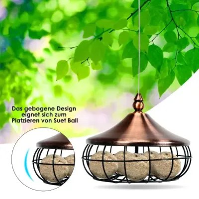 Venkovní krmítko pro ptáky Závěsné krmítko pro volně žijící ptáky 17 x 17 x 14 cm