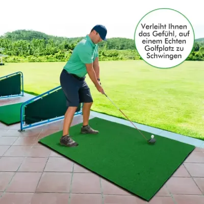 Golfová odpalová podložka standardní golfová tréninková podložka s reálným pocitem 1,5 x 1 m zelená