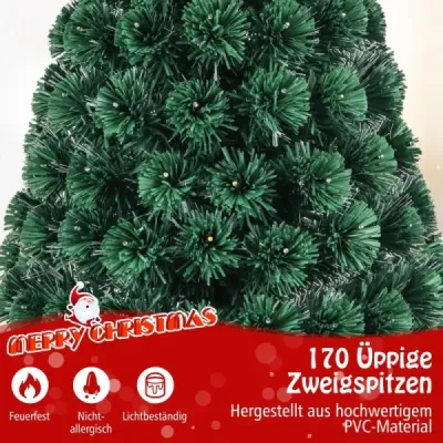 150 cm umělý vánoční stromek s 8 režimy osvětlení Vánoční stromek z optických vláken