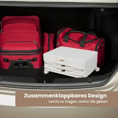 3-patrové úložné boxy s víkem a magnetickými průhlednými dveřmi a kolečky