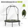 ?101 cm mini trampolína s výškově nastavitelnou rukojetí a 2 odporovými pásy Zelená