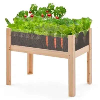 130 L vyvýšený záhon s drenážními otvory a průhlednými akrylovými panely Vyvýšený záhon 100 x 59 x 77 cm