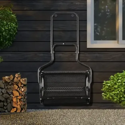 68 cm široký rozmetač kompostu s vylepšenými bočními tyčemi a rukojetí ve tvaru U černý