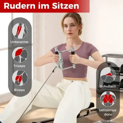 Tricep Cable Pull Down Press 4 Piece Příslušenství pro stroje s hmotností s Tricep Rope
